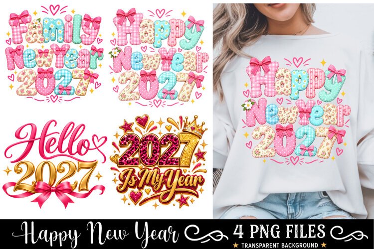 Happy New Year 2027 PNG, Funny New Year 2027 example image 1