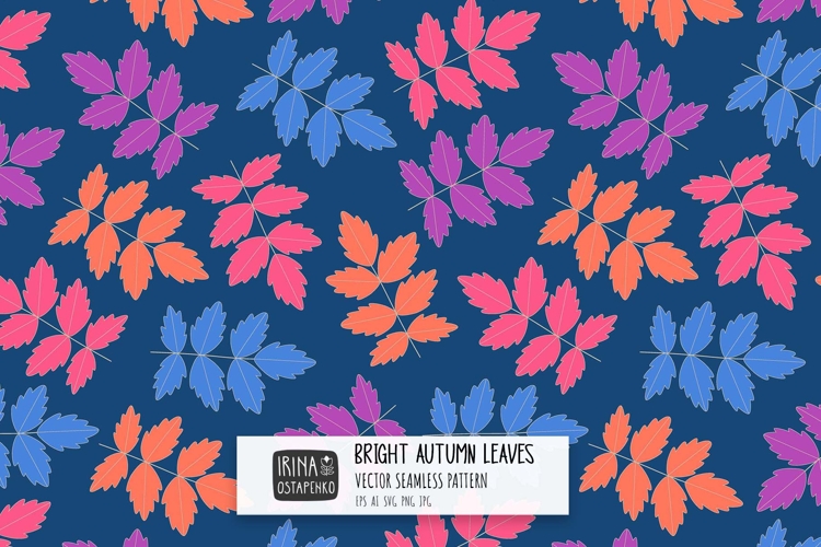 Bright Autumn Leaves Seamless Pattern