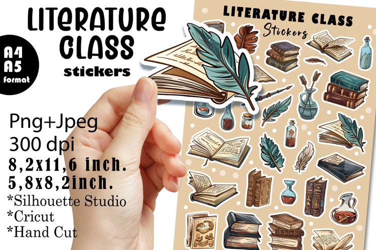 Stickers for Literature Teacher |Stickers PNG|JPEG