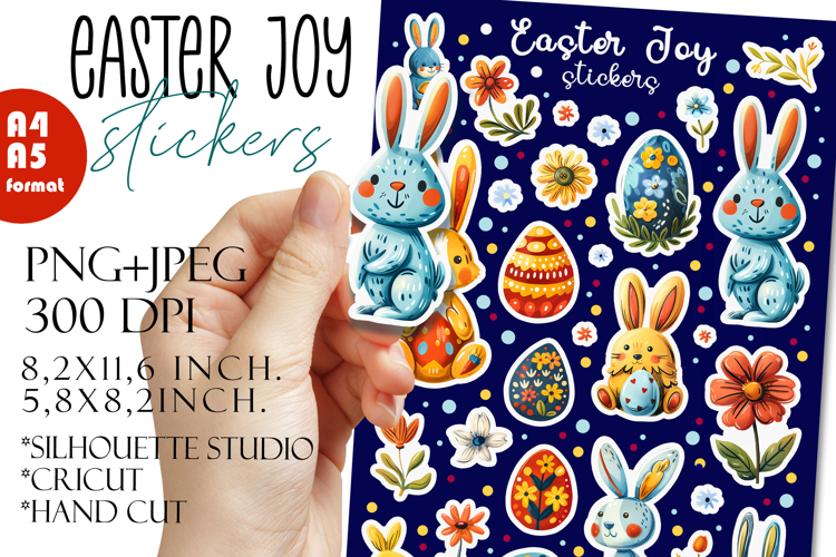 Easter Joy clipart, Easter stickers | png/jpeg