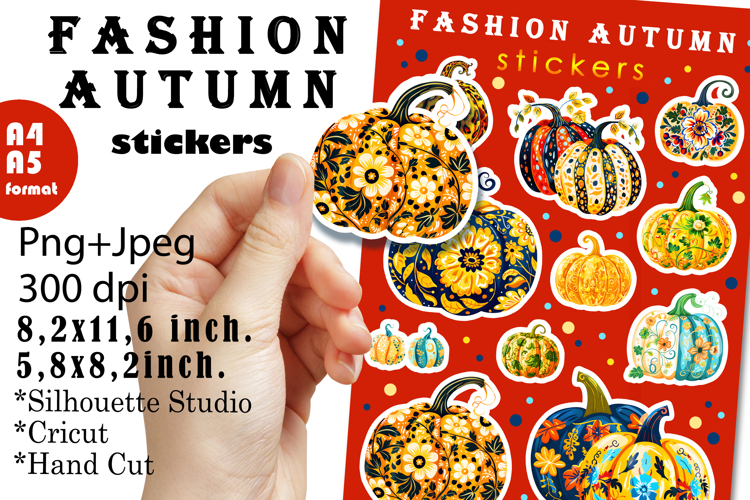 Fashion Autumn Pumpkins Design | Autumn Stickers