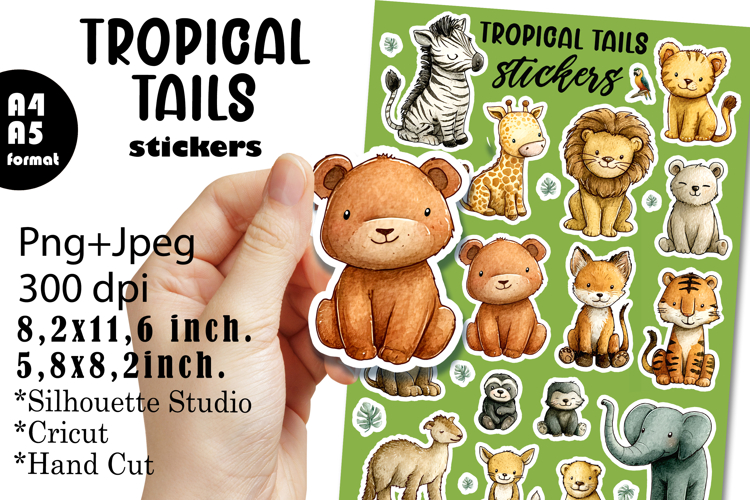 Baby Animals Stickers |Stickers PNG|JPEG