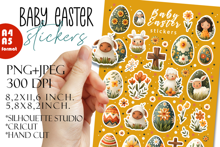 Baby Easter clipart, Easter stickers | png/jpeg