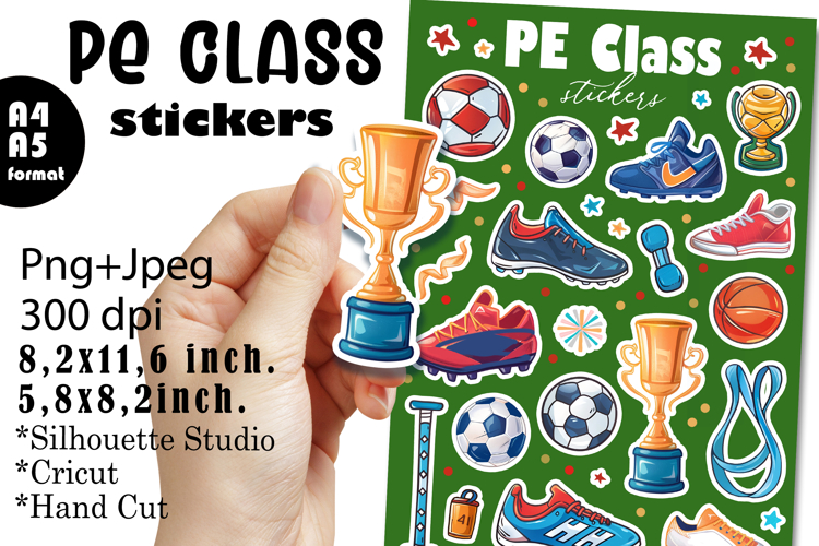 Stickers for PE Teacher |Stickers PNG|JPEG
