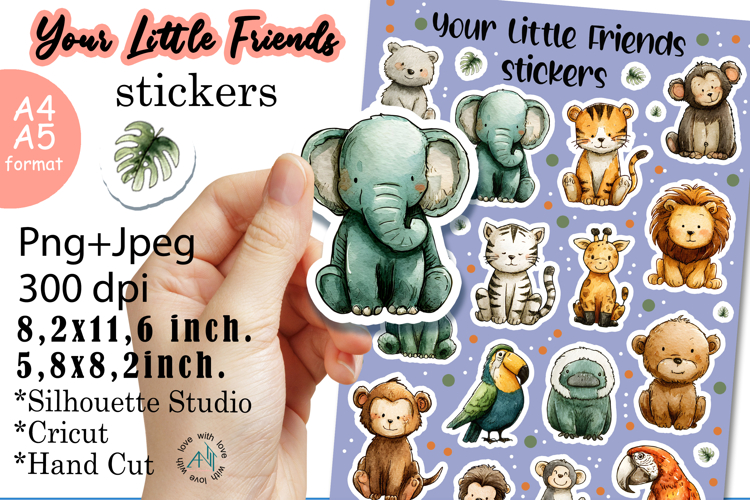 Baby Animals Stickers |Stickers PNG|JPEG