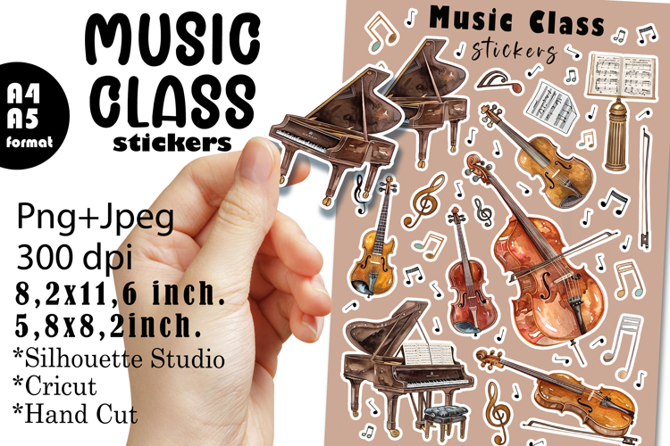 Stickers for Music Teacher |Stickers PNG|JPEG