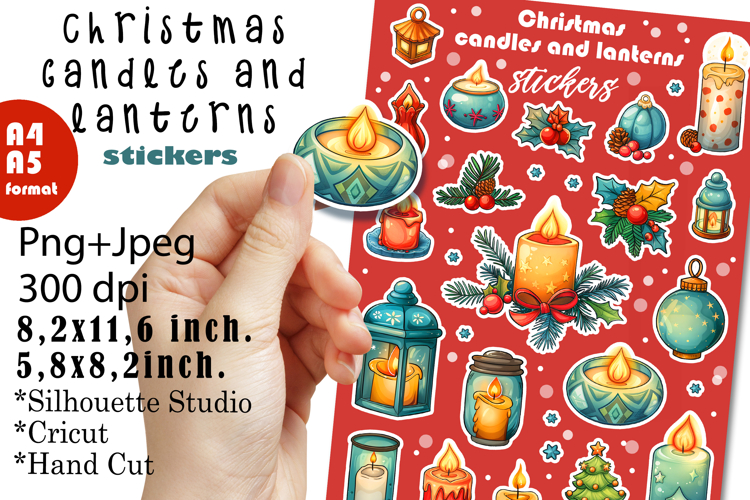 MERRY CHRISTMAS Stickers |Png/Jpeg Print and cut