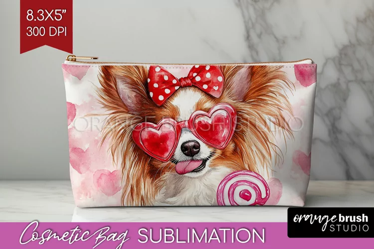 Papillon Valentine Cosmetic Bag Valentines Day Makeup Bag