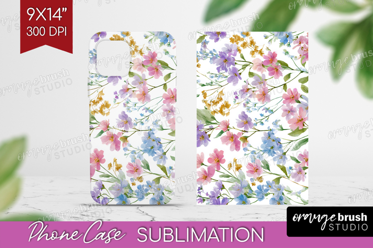 Pastel Flowers Phone Case PNG - Summer Case PNG Sublimation