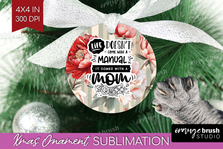 Mothers Day Quote Ornament PNG - Floral PNG Sublimation