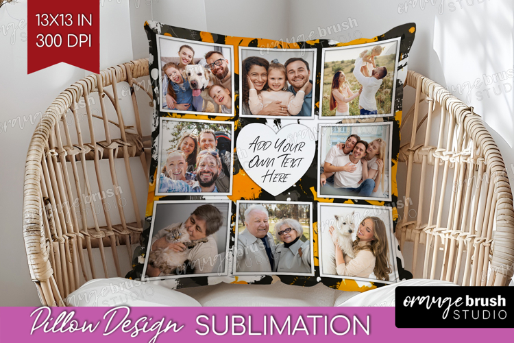 Halloween Photo Pillow PNG - Brush Stroke Picture Frame