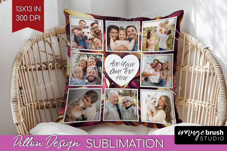 Rose Gold Photo Pillow PNG - Abstract Picture Frame Pillow