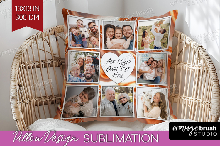 Rose Gold Photo Pillow PNG - Abstract Picture Frame Pillow