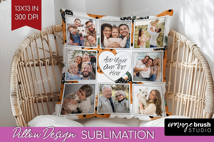 Pumpkun Photo Pillow PNG - Fall Picture Frame Pillow Cover