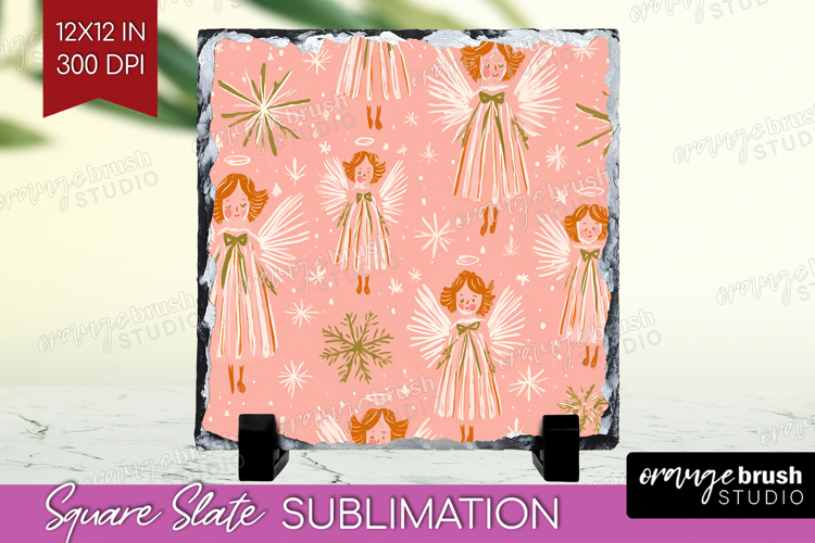 Pink Christmas Slate PNG - Coquette Xmas Square Slate