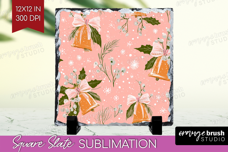 Pink Christmas Slate PNG - Coquette Xmas Square Slate
