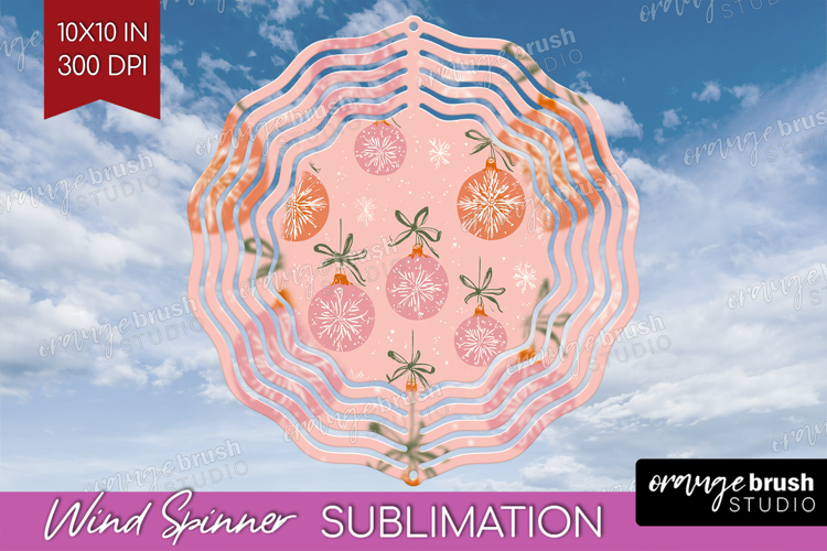 Pink Christmas Wind Spinner Sublimation PNG - Coquette Xmas