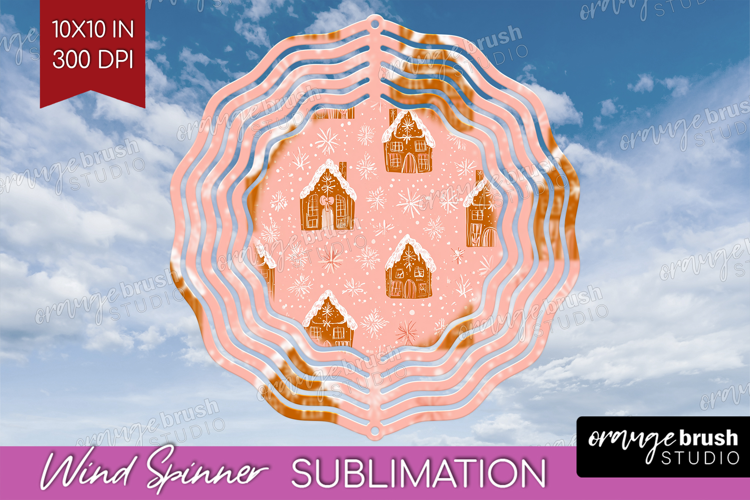 Pink Christmas Wind Spinner Sublimation PNG - Coquette Xmas