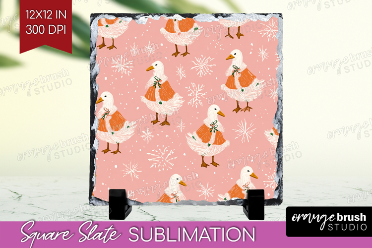 Pink Christmas Slate PNG - Coquette Xmas Square Slate