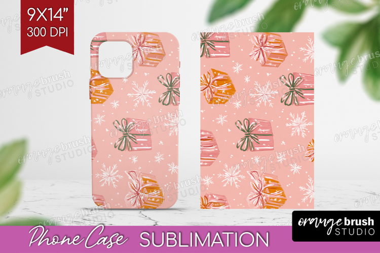 Pink Christmas Phone Case PNG - Coquette Xmas Case PNG