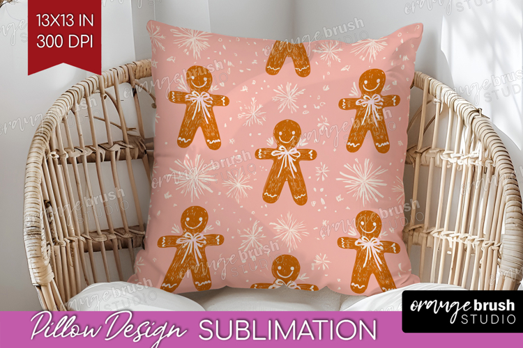 Pink Christmas Pillow Sublimation - Coquette Xmas Pillow PNG