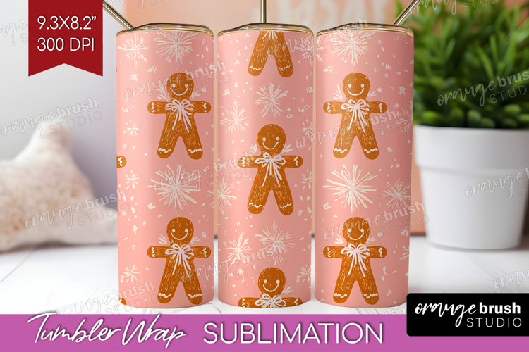 Pink Christmas Tumbler Wrap - Coquette Xmas Tumbler PNG