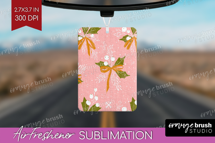 Pink Christmas Air Freshener PNG - Coquette Xmas PNG