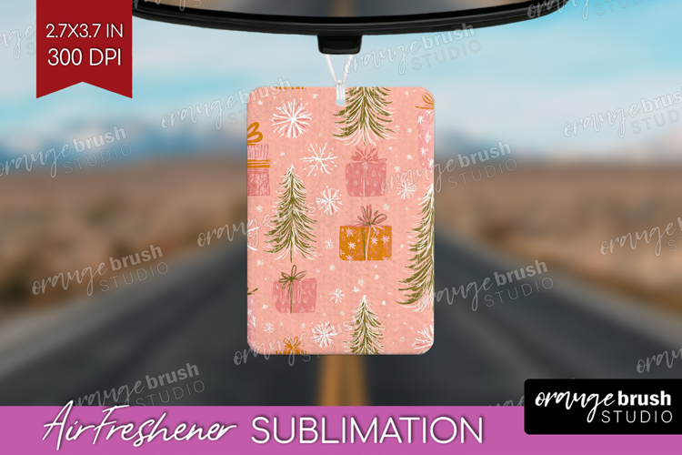 Pink Christmas Air Freshener PNG - Coquette Xmas PNG