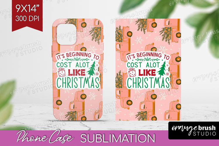 Funny Christmas Quote Phone Case PNG - Pink Xmas Case PNG