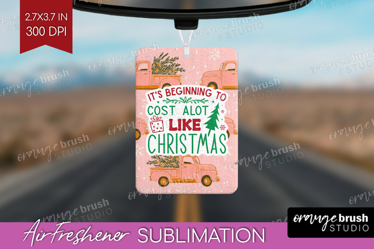 Funny Christmas Quote Air Freshener PNG - Pink Xmas PNG