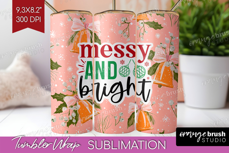 Funny Christmas Quote Tumbler Wrap - Pink Xmas Tumbler PNG