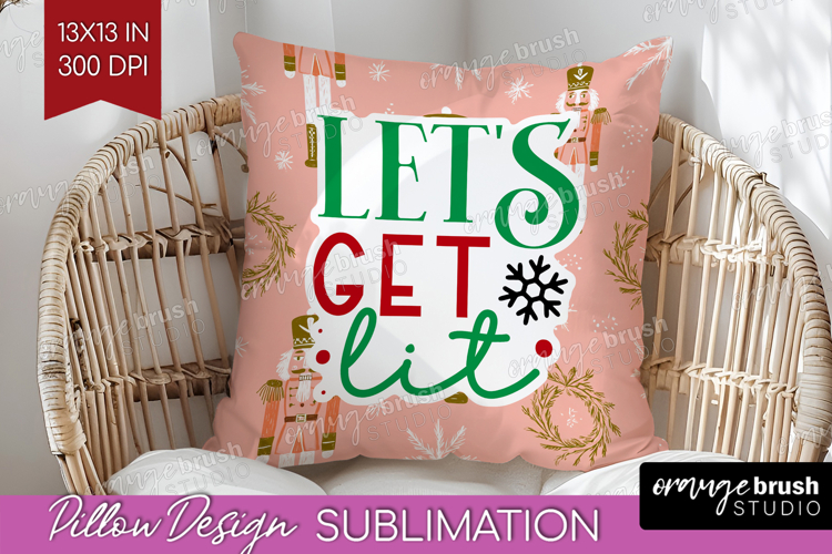 Funny Christmas Quote Pillow Sublimation - Pink Xmas Pillow