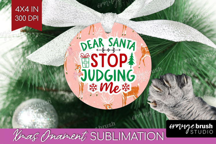 Funny Christmas Quote Ornament PNG - Pink Xmas PNG