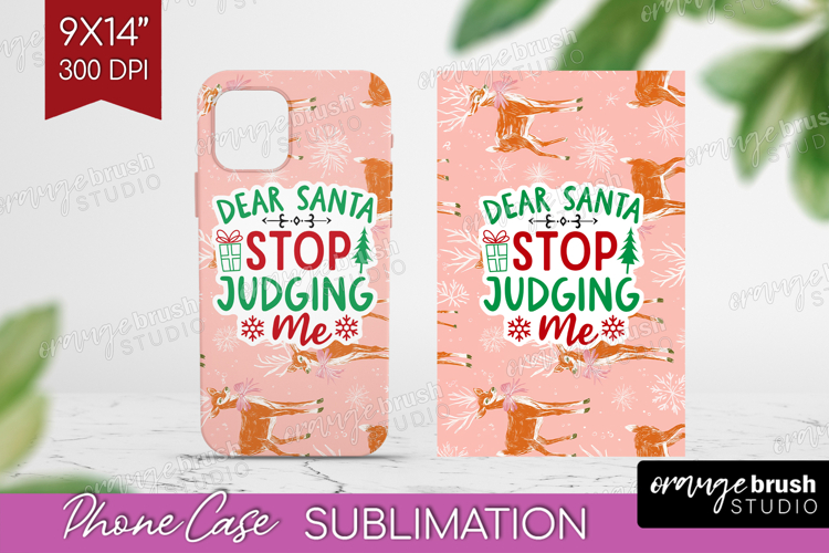 Funny Christmas Quote Phone Case PNG - Pink Xmas Case PNG