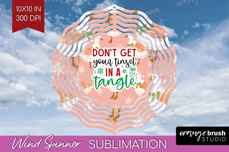 Funny Christmas Quote Wind Spinner Sublimation PNG - Pink