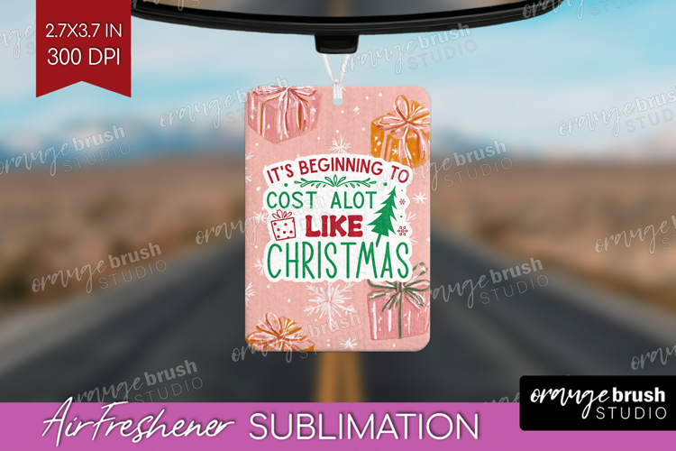 Funny Christmas Quote Air Freshener PNG - Pink Xmas PNG
