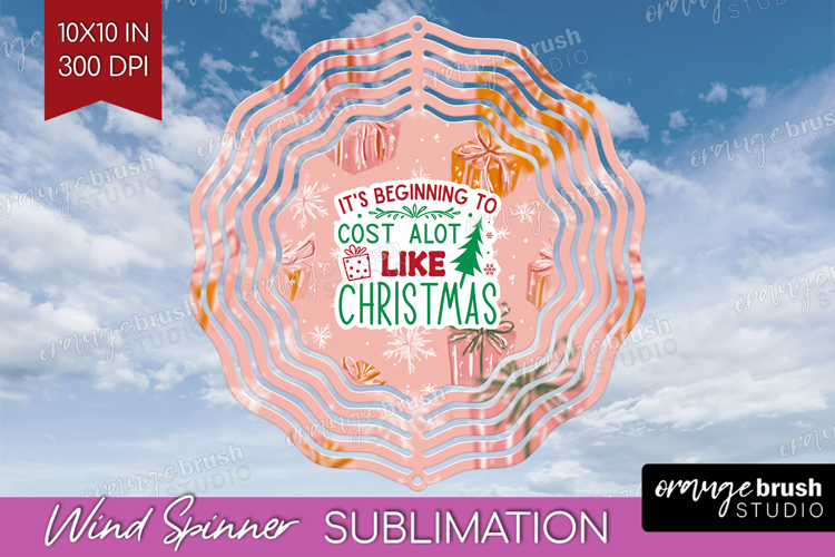 Funny Christmas Quote Wind Spinner Sublimation PNG - Pink