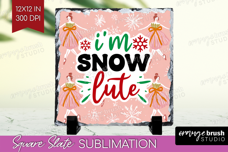 Funny Christmas Quote Slate PNG - Pink Xmas Square Slate