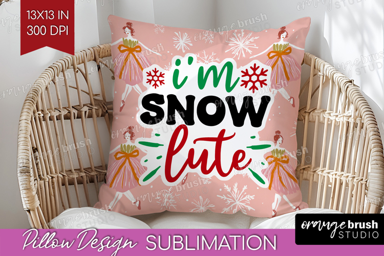 Funny Christmas Quote Pillow Sublimation - Pink Xmas Pillow