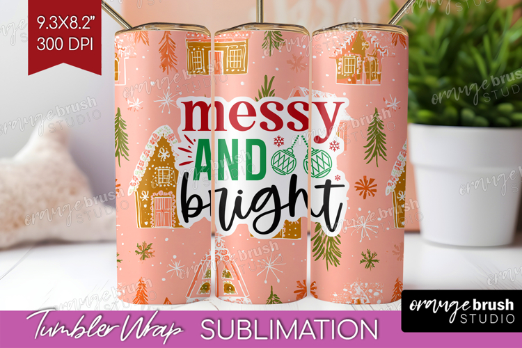 Funny Christmas Quote Tumbler Wrap - Pink Xmas Tumbler PNG