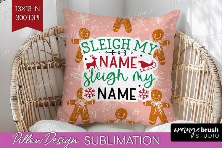 Funny Christmas Quote Pillow Sublimation - Pink Xmas Pillow