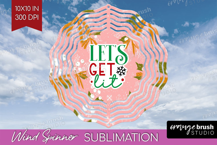 Funny Christmas Quote Wind Spinner Sublimation PNG - Pink