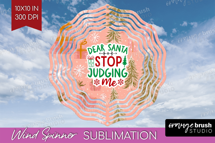 Funny Christmas Quote Wind Spinner Sublimation PNG - Pink