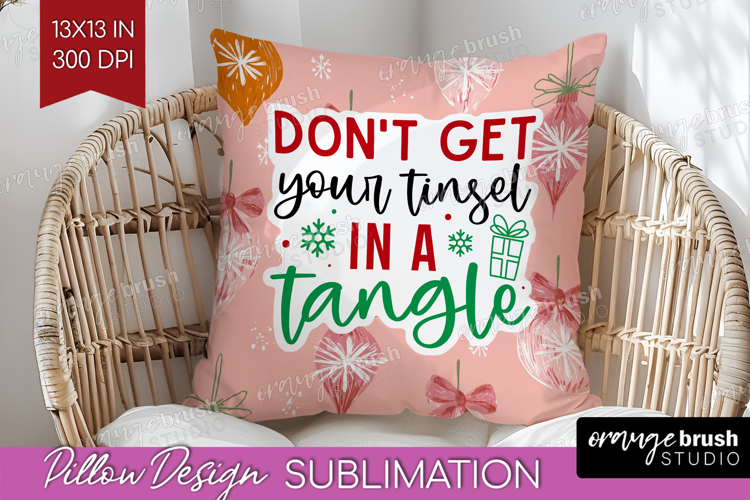 Funny Christmas Quote Pillow Sublimation - Pink Xmas Pillow