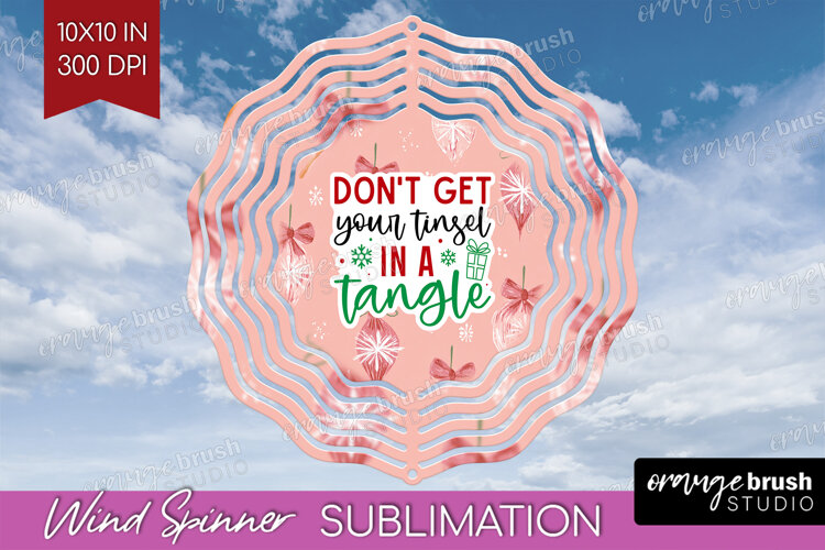 Funny Christmas Quote Wind Spinner Sublimation PNG - Pink example image 1