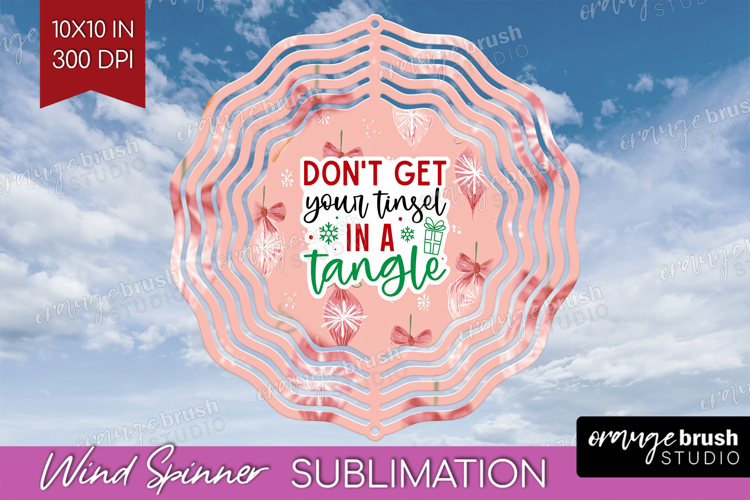 Funny Christmas Quote Wind Spinner Sublimation PNG - Pink
