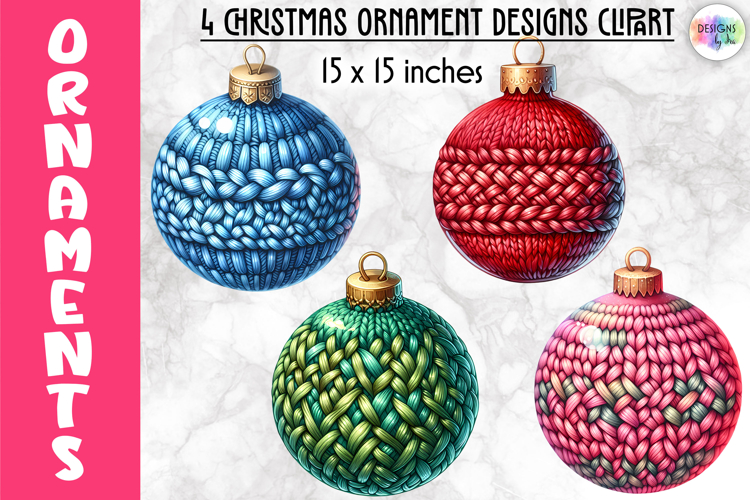 Christmas Ornaments Clipart, Christmas Tree Baubles PNG