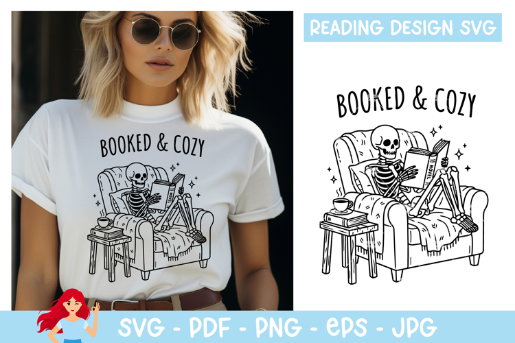 Booked & Cozy SVG, Reading SVG
