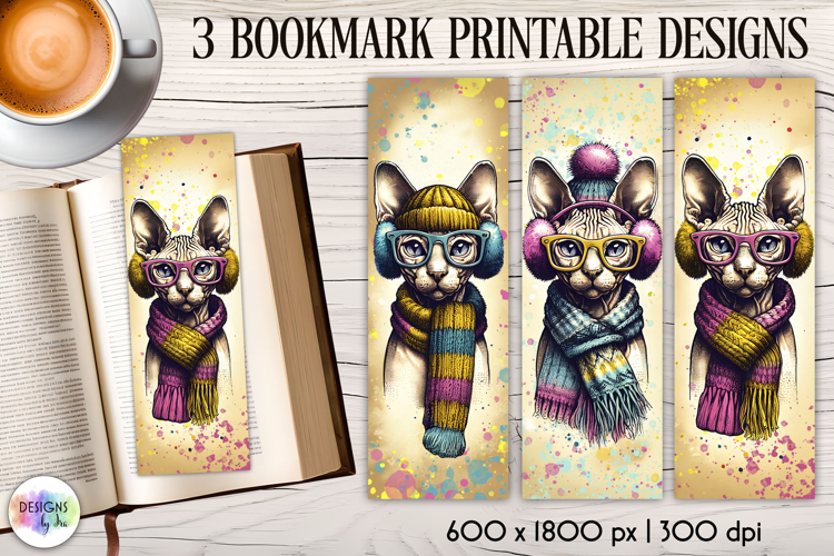 Vintage Winter Animals Bookmarks, Cute Retro Animal Bookmark