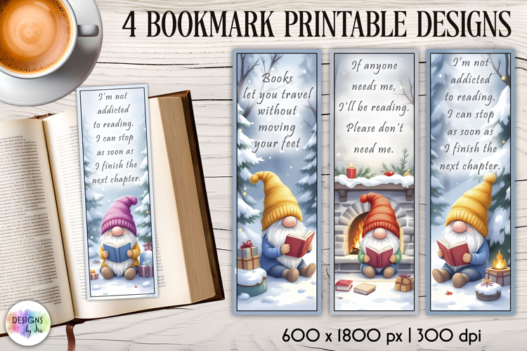 Christmas Bookmark Printables, Book Lover Quotes Bookmarks